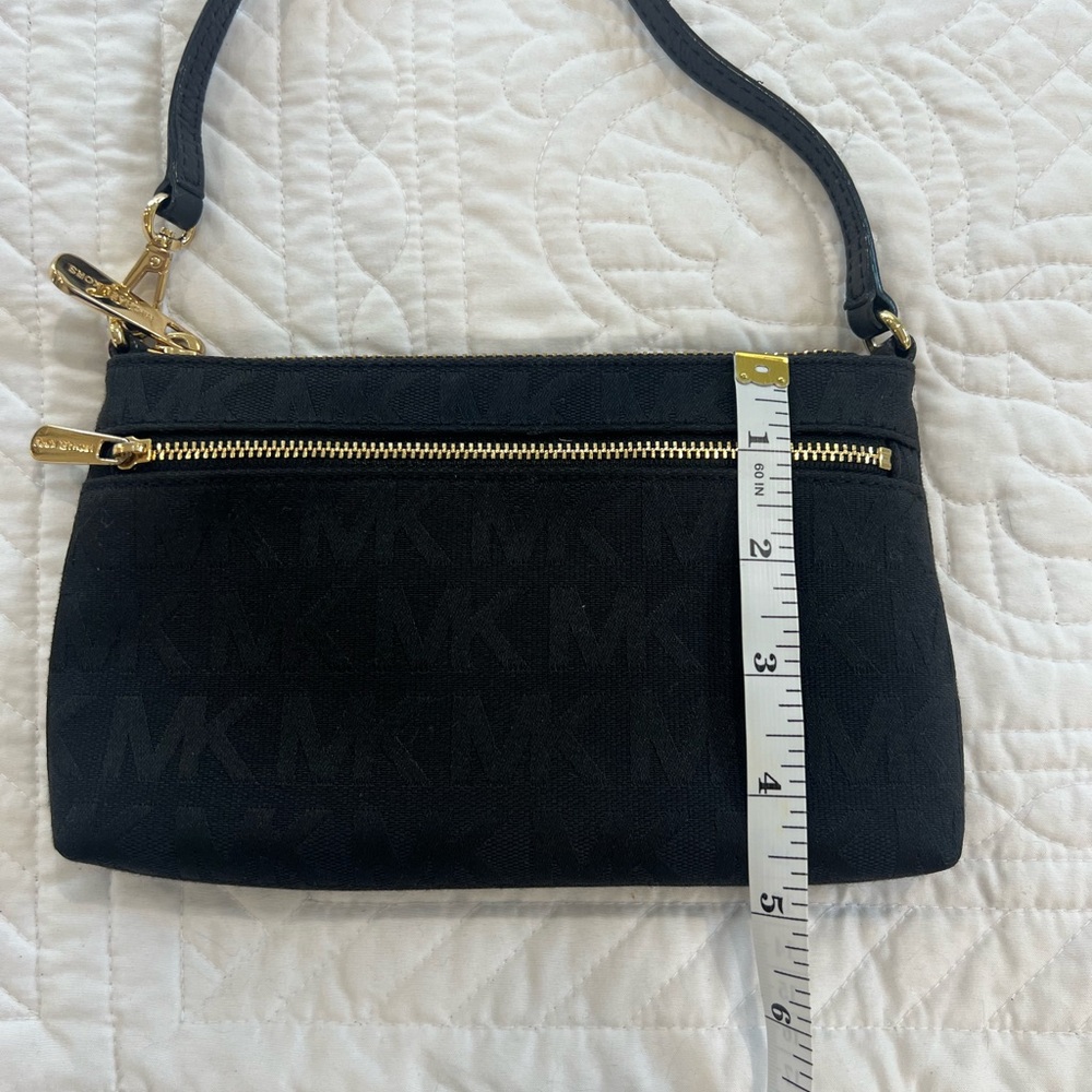 Michael Kors Black Logo Wristlet with Gold Hardware - Picture 10 of 11